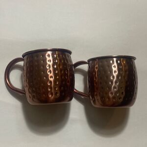 Copper Set Of Tow Mule Moscow Mug Dimpled Texture